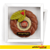 Chocolade kerstkrans met logo