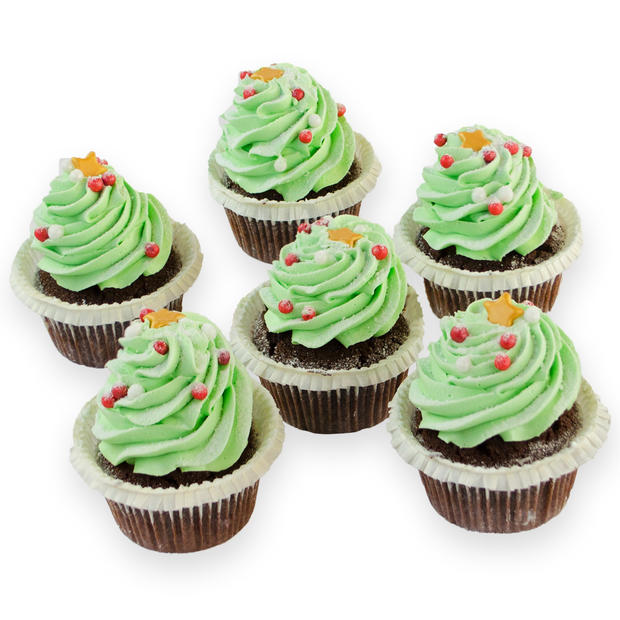 Kerstboom cupcakes Kerstboom cupcakes
