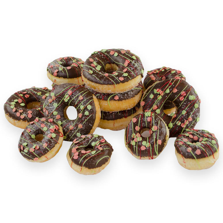 Kerst chocolade donuts | 6-10 stuks | Feestdagen