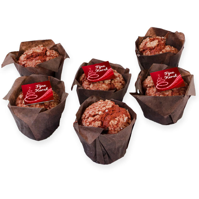 Kerst muffins Red Velvet | 9 stuks | Feestdagen