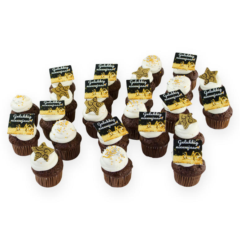 Mini Nieuwjaars cupcakes | 12-24 stuks | Feestdagen