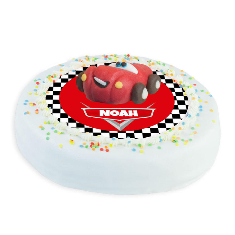3D Cars Taart | 12 pers | Kindertaart