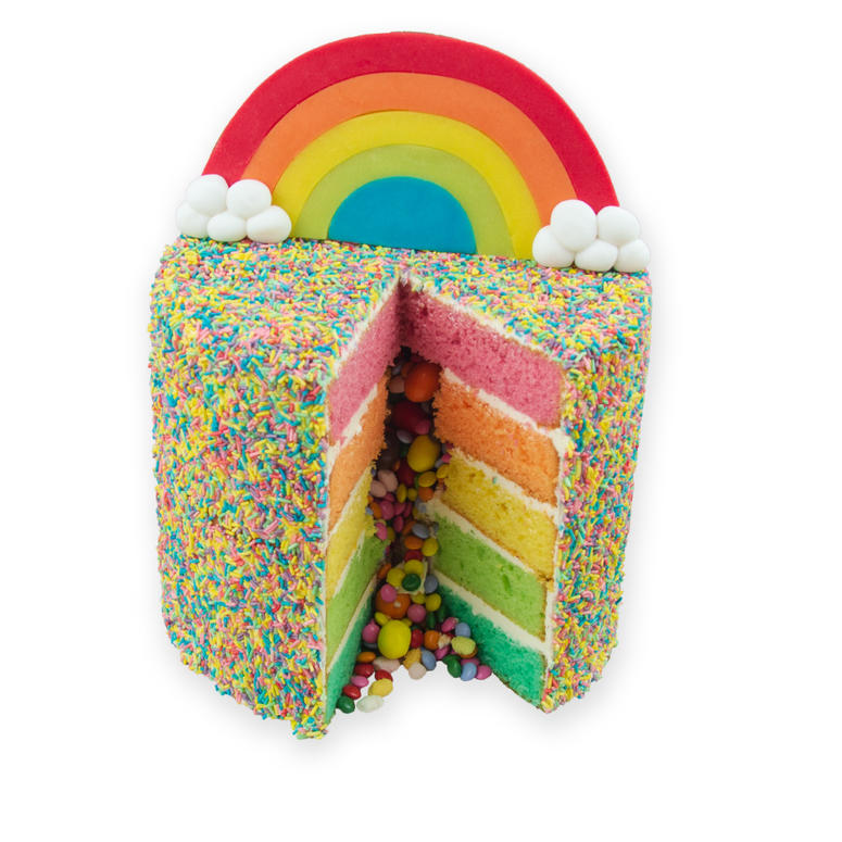 Regenboog Layer Cake | 20 pers | Taart