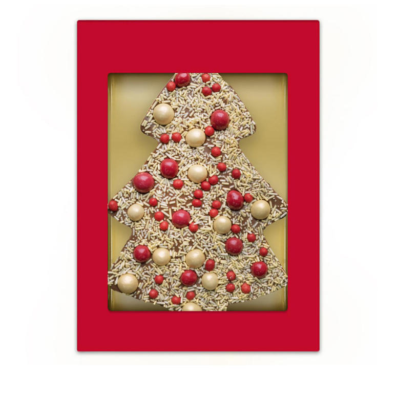 Kerstboom chocolade decogold