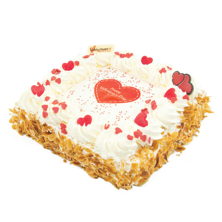 Valentijn slagroomtaart