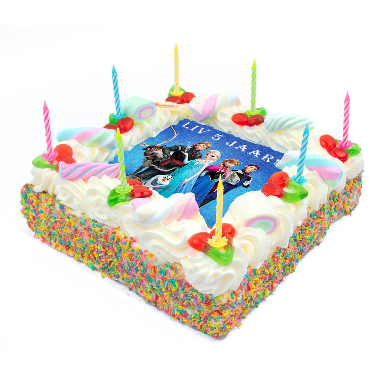 Frozen verjaardagstaart | 8-25 pers | Kindertaart Frozen verjaardagstaart | 8-25 pers | Kindertaart