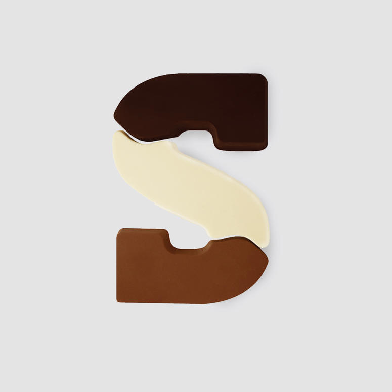 Verschillende smaken chocoladeletter
