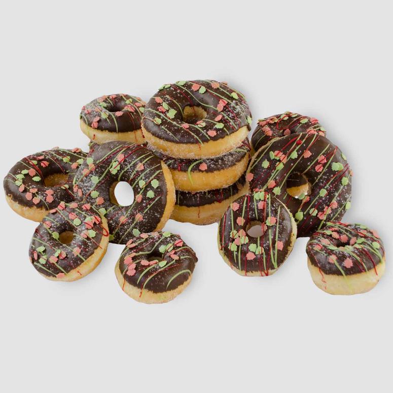 Kerst chocolade donuts