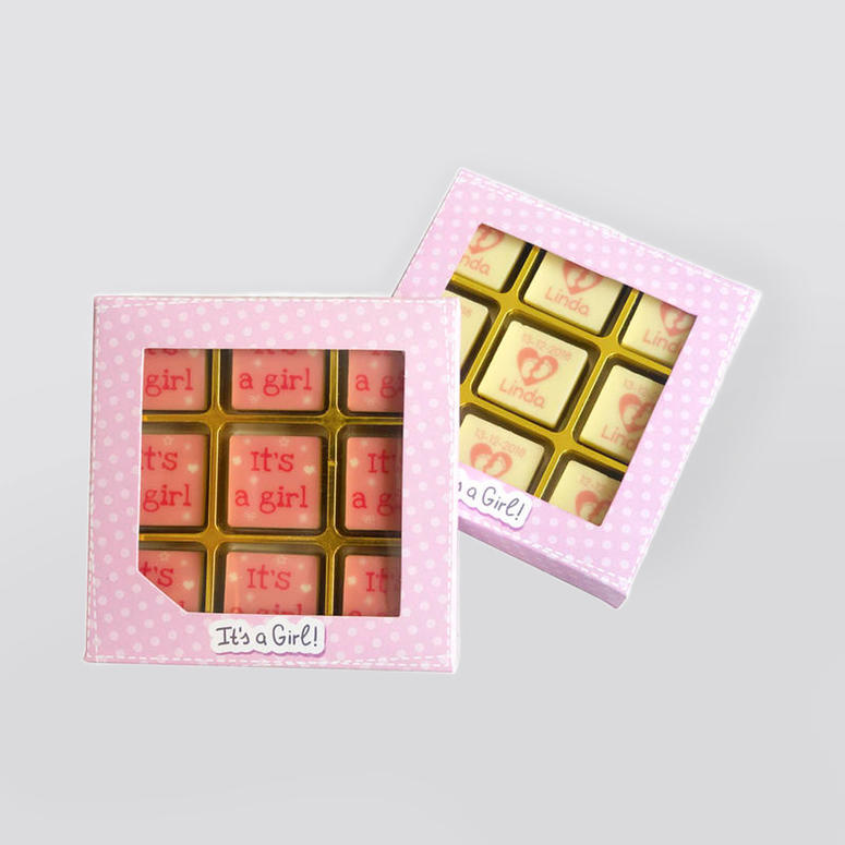 Geboorte chocolade meisje