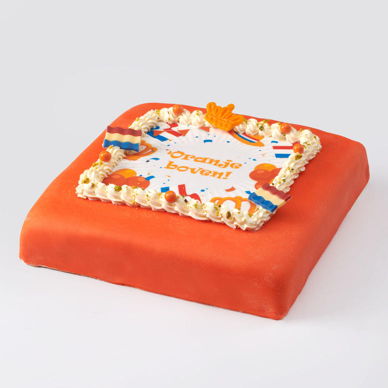 Koningsdag Marsepeintaart