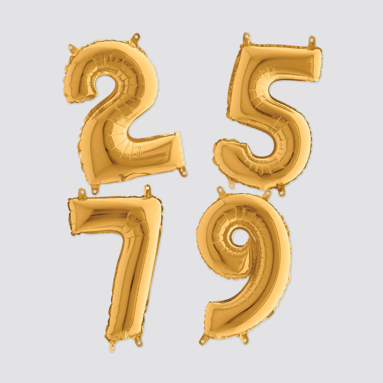 Cijfer ballon goud