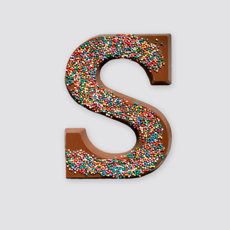 Feestelijke chocoladeletter