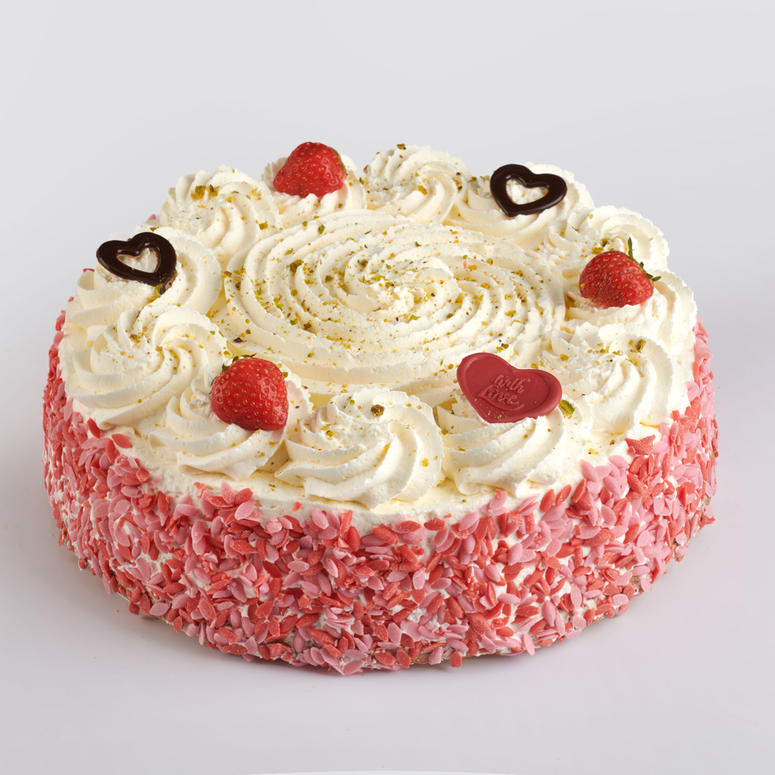 Ronde moederdag slagroomtaart