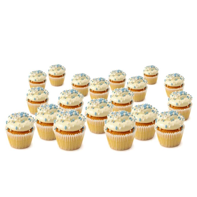 Mini-Blue Geboorte Cupcakes