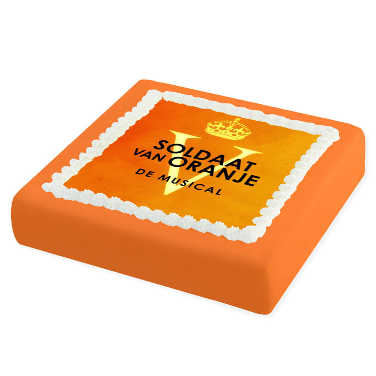 Oranje Marsepeintaart | 8-45 pers | Taart