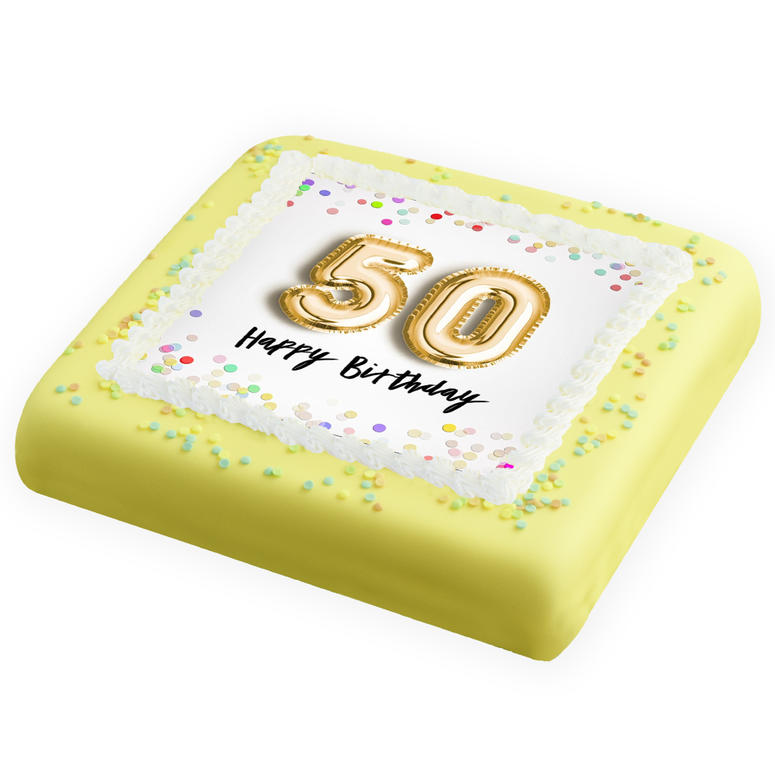 50-jaar Verjaardagstaart | 10-45 pers | Taart